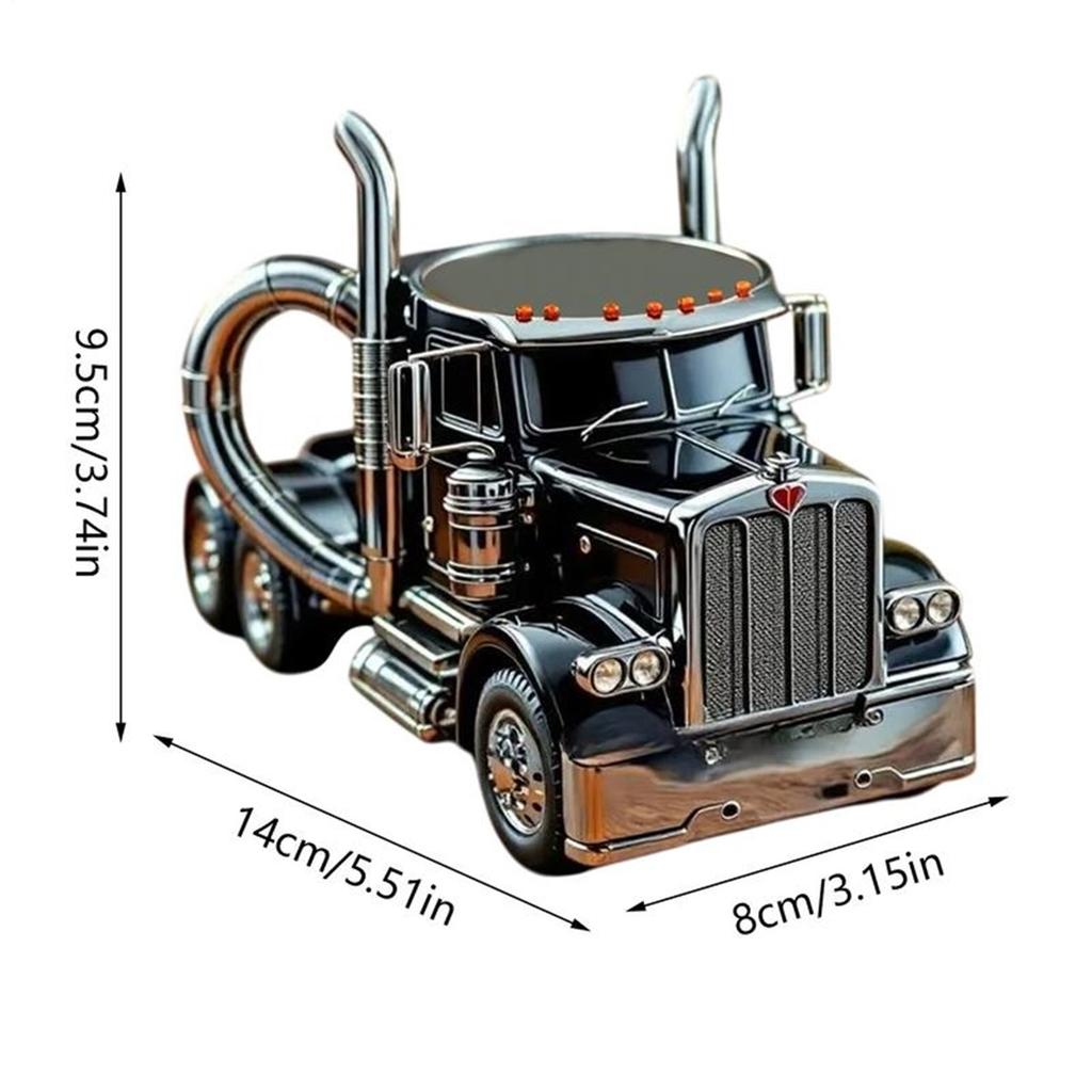 Truck Coffee Mug Creative Semi-Trailer-Shaped Beer Cups Traveling Coffee Cups Ice Milk Cups for Tea Juice Milk Latte Hot