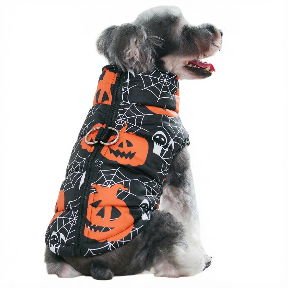 Winter Dog Jacket for Small Medium Dogs Cat Windproof & Waterproof Thicken With D-Ring Puppy Pumpkin Clothes Bulldog Pet Outfits