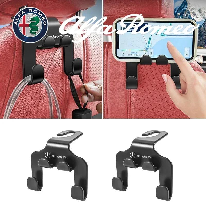 1/2pcs Multifunctional Car Seat Back Double Head Hook for Mercedes Benz W203 W204 W205 W206 W212 W213 W222 W223 E300 C200