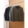 Merino Wool Tencel Lyocell American-Style Light Luxury Half-Zip Stand Collar Sweatshirt for Men, Spring and Autumn Foreign Trade Men's Casual Jacket