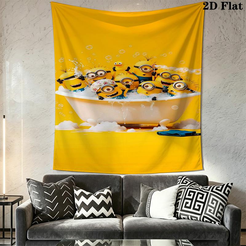 Minions Bath Bedding 1 Duvet Cover 2 Pillowcase Without Core Christmas Birthday Gift Bedding Set Soft And Comfortable Bedding