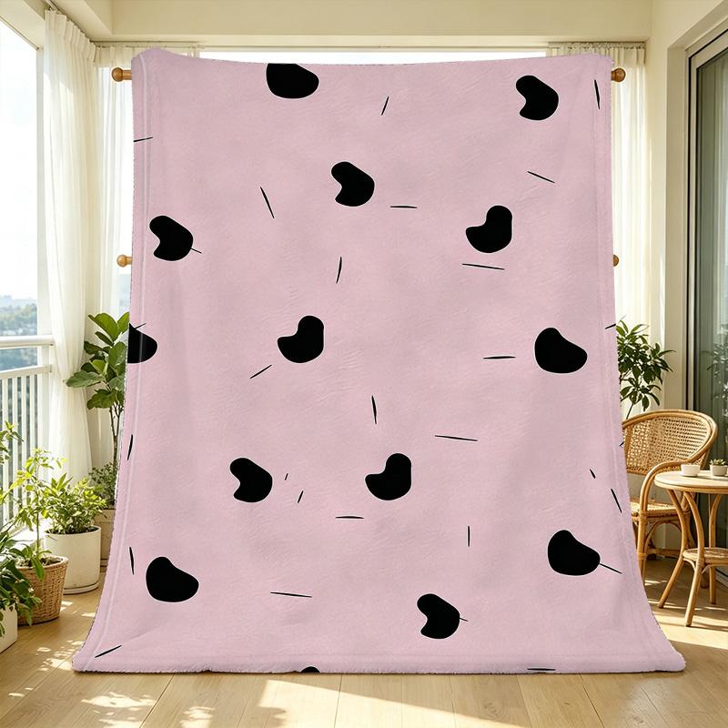 Minimalist High-Density Flannel Blanket Skin-Friendly Snug Throw, Ideal for Sofa, Bedroom, Living Room, Warm Decor, Valentine's Gift