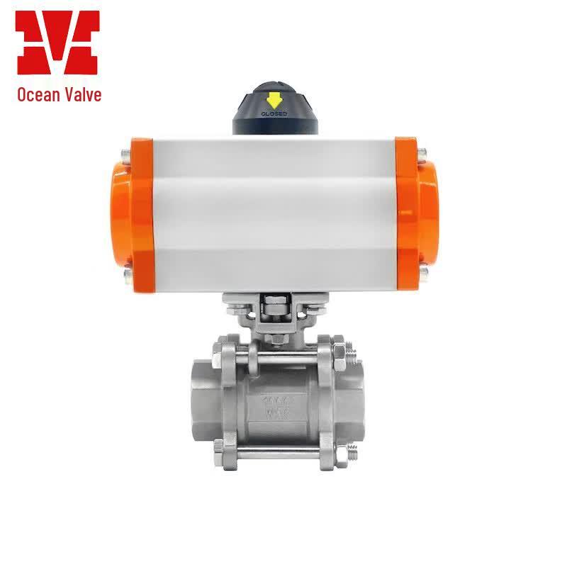 Válvula de Bola Neumática de Acero Inoxidable 304 Jiangsu Yuanyang