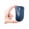 Mouse Bluetooth Sanwa Direct, Silenzioso, Piccolo, Multi-pairing, Compatibile con iOS, Commutazione DPI, LED Blu, Blu Navy 400-MABTIP3NV