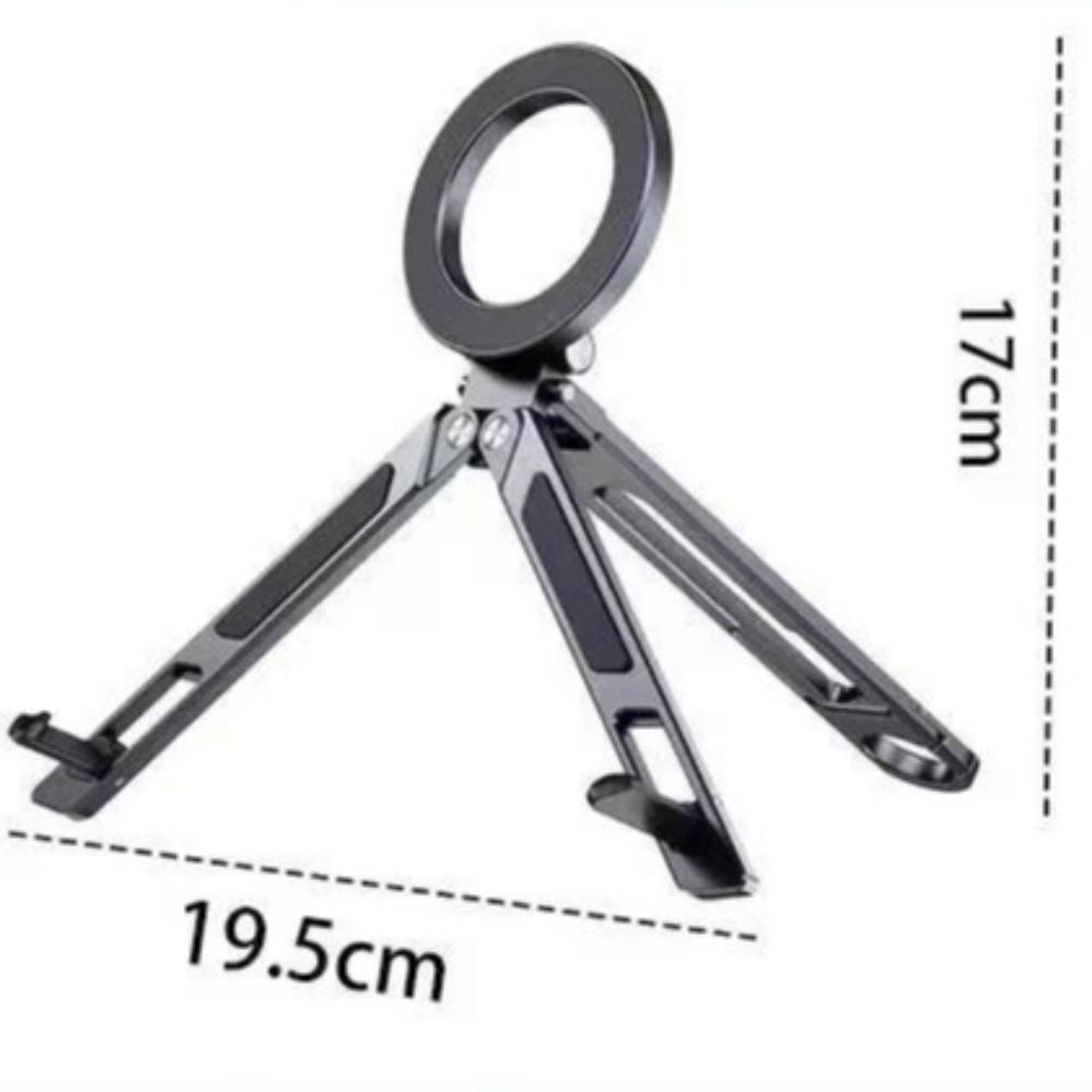 Foldable Mobile Phone Stand Magnetic Adsorption Phone Holder Compatible Selfie Stick  Desktop Use