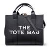 New Women's Bag Canvas Pu Solid Color Letter Tote Bag Simple Casual Large Capacity Handbag Shoulder Bag Women