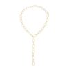Ingemark Minimalist Oval Link Hollow Y-Shape Chain Necklace For Women Trendy Gold Color Metal Neck Accessory Charm Jewelry Gift