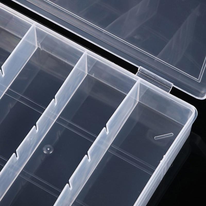 Transparent Fruit Fork Storage Box Organizer Plastic Storage Case Adjustable Container For Kids Fruit Fork Organizer Display Box