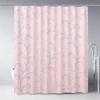 Modern Teal Gradient Wavy Line Art Waterproof Shower Curtain