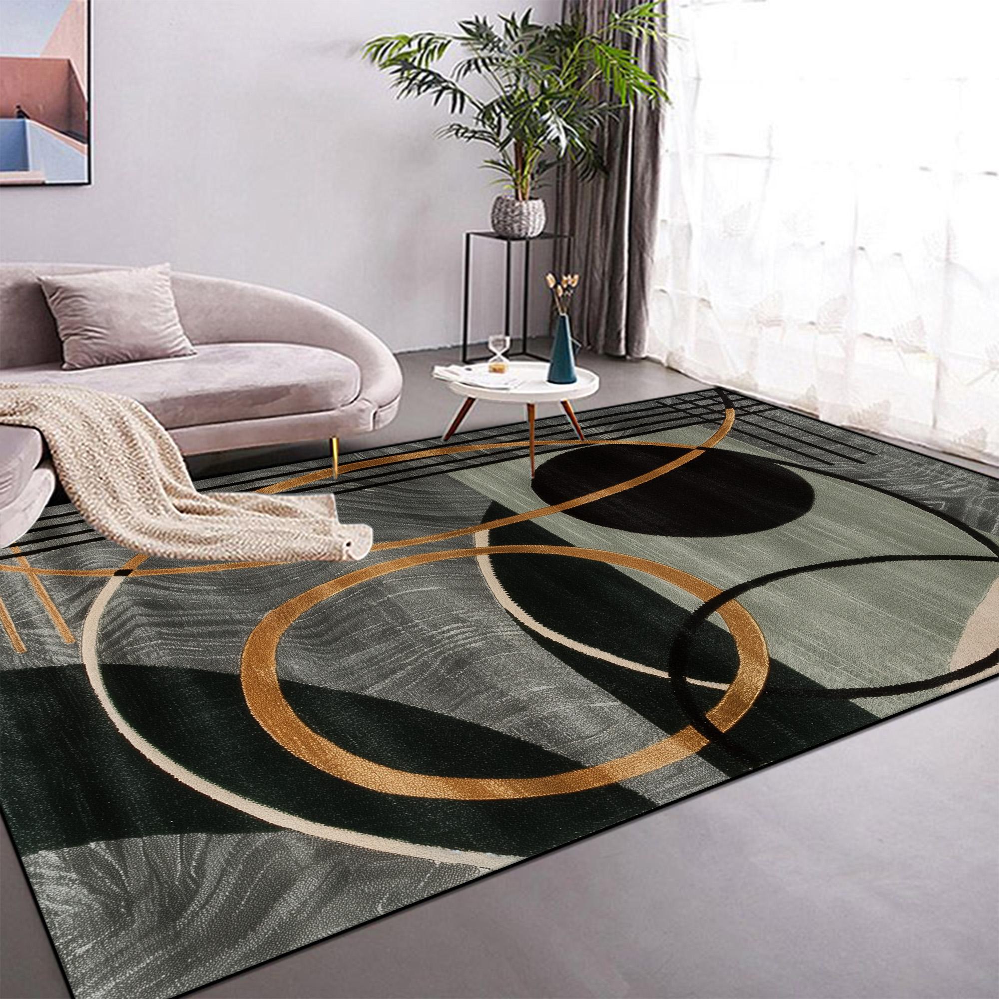 Alfombras Modernas de Lujo Ligero para Sala de Estar Abstractas de Gran Área Alfombra para Sofá Antideslizante Alfombra Decorativa para Dormitorio Lavable Alfombra para Mesa de Centro 60x90cm door mat