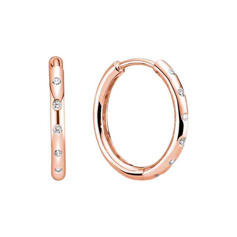 925 Silver Minimal Circle Hoop Earrings For Women Colorful Purple Blue Zircon Round Circular Big Earrings Classic Fine Jewelry