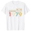 Classic 1979 Vintage Birthday Cassette Est 1979 Edition T Shirts Summer Graphic Cotton Streetwear Short Sleeve Gifts Tshirt