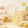 Toddler Girl Korean Short Sleeve Two Piece Set Summer Dopamine Outfit