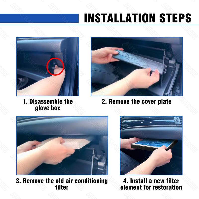 1pcs For Honda Accord Civic CR-V CR-Z Fit HR-V ight 2010-2024 Car Air Filter Conditioner Replacement Kit Car Accessories