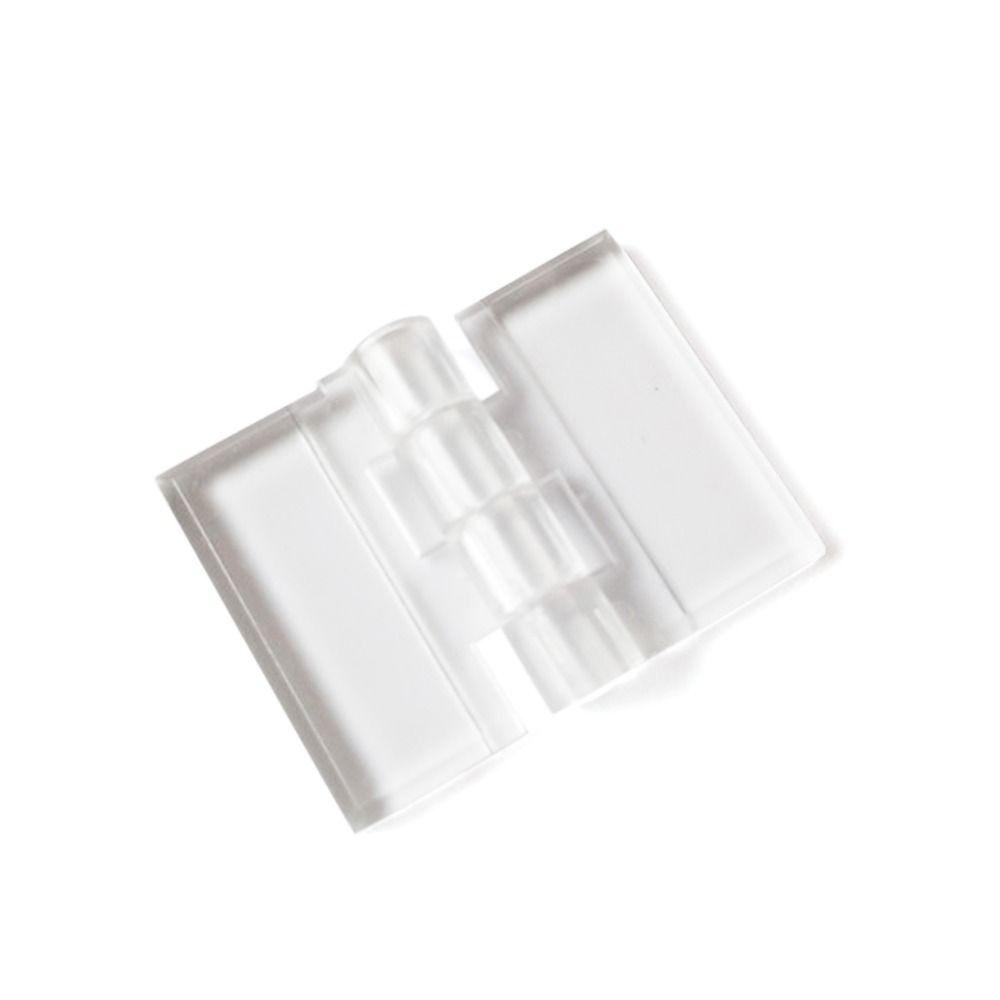 10Pcs Transparent Door Hinges Clear Furniture Hardware Durable Folding Hinge  DIY Cabinet Door Box