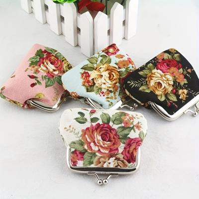 Rose Coin Purse, Zero Wallet Lipstick Bag Key Pouch, Cute Small Gift for Girls, Portable Mini Wallet for Daily Use