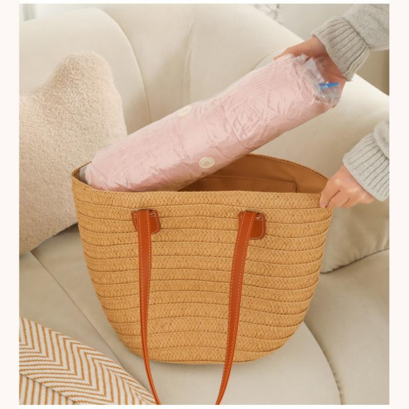 Travel Compress Bag Roll Up Space Saving Clothing Bag No Need for Vacuum Suitable for Hotel Self-service Laundry Home Use Waterproof Dustproof Pouch