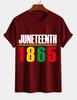 2026 New Cotton Tshirt Juneteenth 1865 African American Culture Print Crew Neck Short Sleeve Casual Top