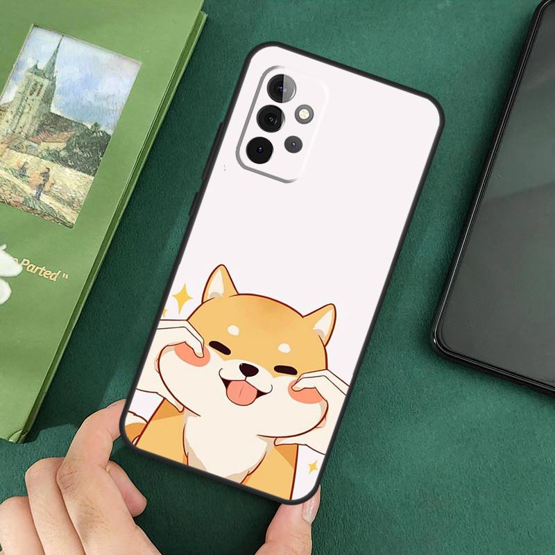 Cartoon Corgi Dog Phone Case For Samsung Galaxy A06 A05 A16 A55 A35 A15 A53 A33 A13 A22 A32 A52 A14 A34 A54