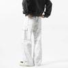 Men's Trendy Paratrooper Pleated Workwear Pants - Spring/Autumn Casual Wide-Leg Design