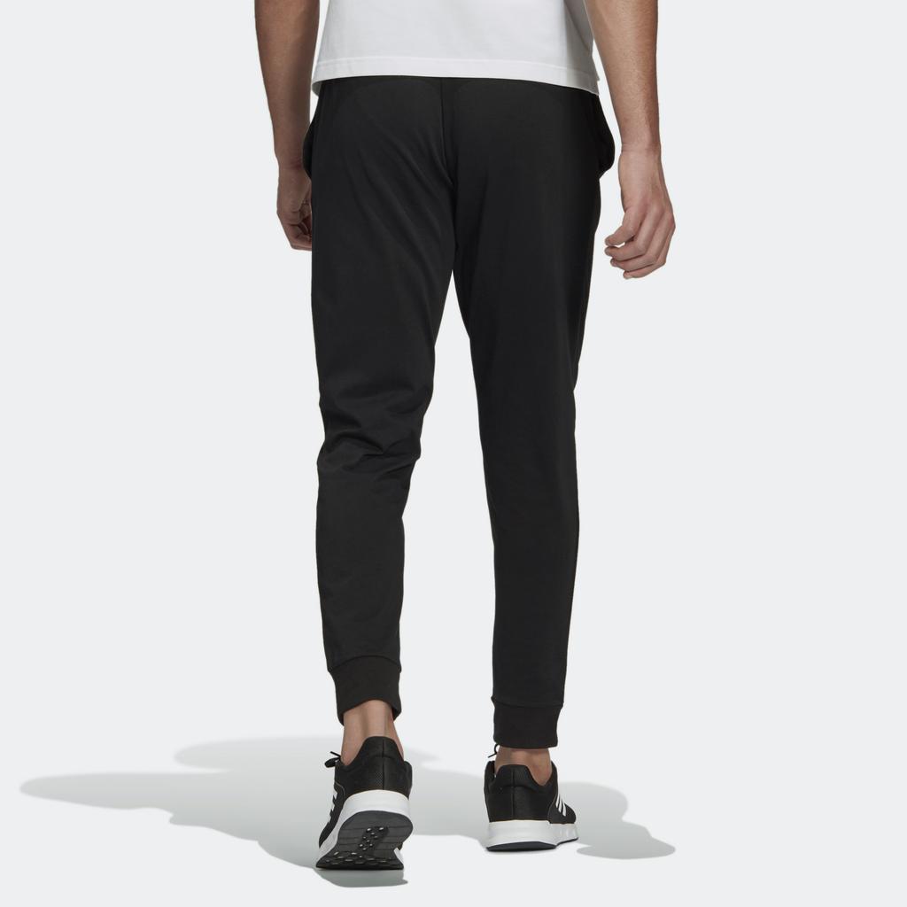 adidas Essentials Single Jersey Tapered Cuff Pants Black Men Streetwear GK9226