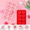 Heart Ice Cube Tray Silicone 2 Pcs Deep Heart Shape Ice Cube Moulds Love Heart Chocolate Mould for Valentine's Day