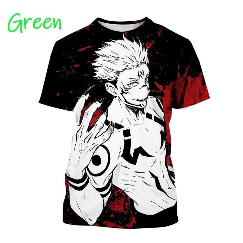 Japonské anime Jujutsu Kaisen 3D potisk tričko Harajuku pánské/dámské ležérní tričko s krátkým rukávem streetové cool