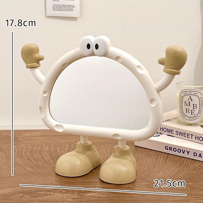 Big Feet Series Cute Make Mirrors Funny Cosmetic Mirror for Women Girls Room Desktop Decor Adjustable Plastic Mirror Wholesales