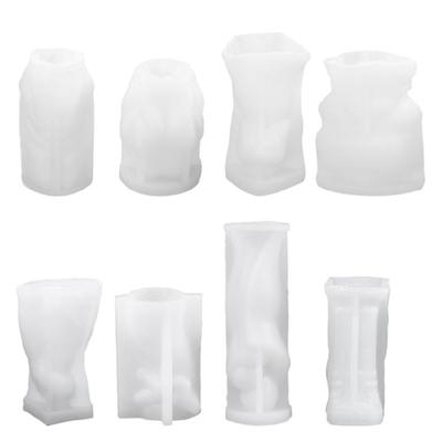 Candle Silicone Mold Roman Column Soap Making Tools DIY Epoxy Resin Mould Crafts