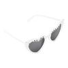   To Be Glasses Heart Shaped   Party Sunglasses with Artificial Pearl Accents White