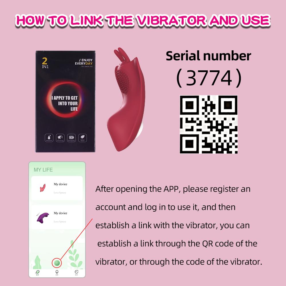 Vibrator Wearable Butterfly Bluetooth APP Clitoris Stimulator G-spot Massager Wireless  Wearable Panty Vibrator Couple Intimate Sex Toys For Women