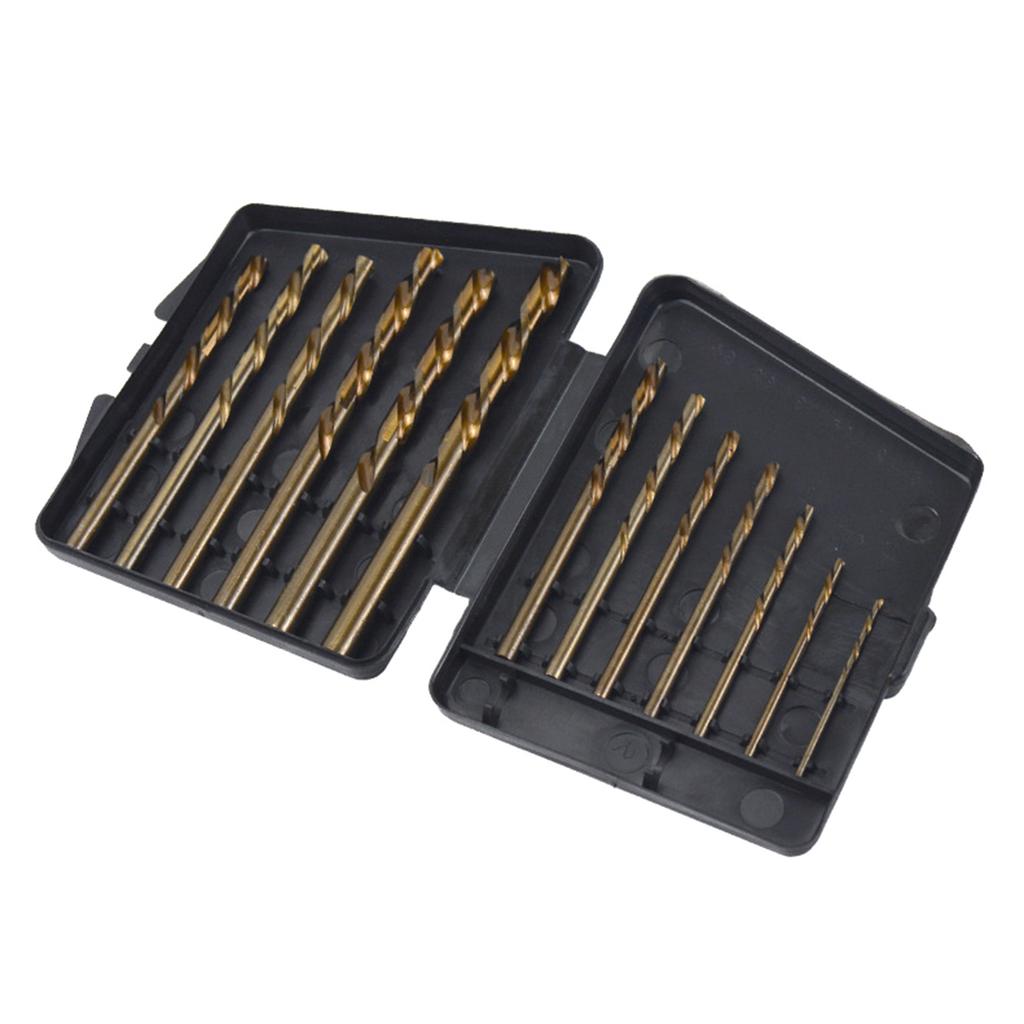 13Pieces Twist Drill Bit Collection Twist Drill Bit Set for Home Repair and Professional Use with Convenient Carry Box
