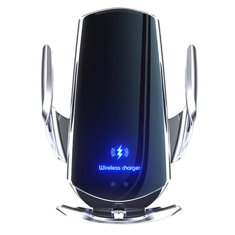 Smart Sensor Car Phone Wireless Charger 15W Fast Charging Auto-Clamping Car Phone Holder For Phone And All Enable