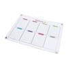 Clear Acrylic Weekly Planner with Magnets Color Label Refrigerator Dry Erase Board for Home Scheduling Office Work