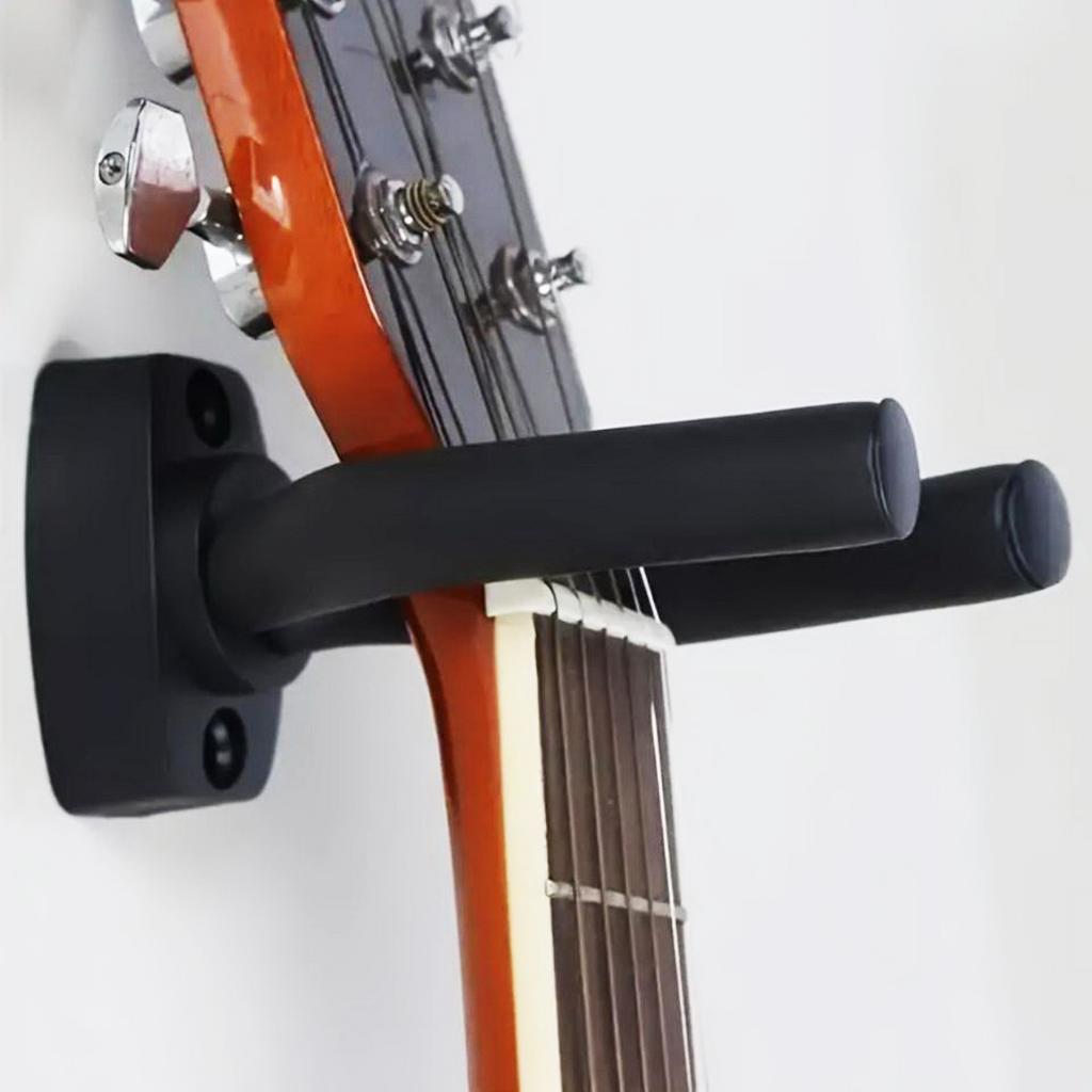 Metal Rubber Sleeve Short Guitar Hook Wall Hanger for Electric Guitar Ukulele Durable Secure Musical Instrument Holder
