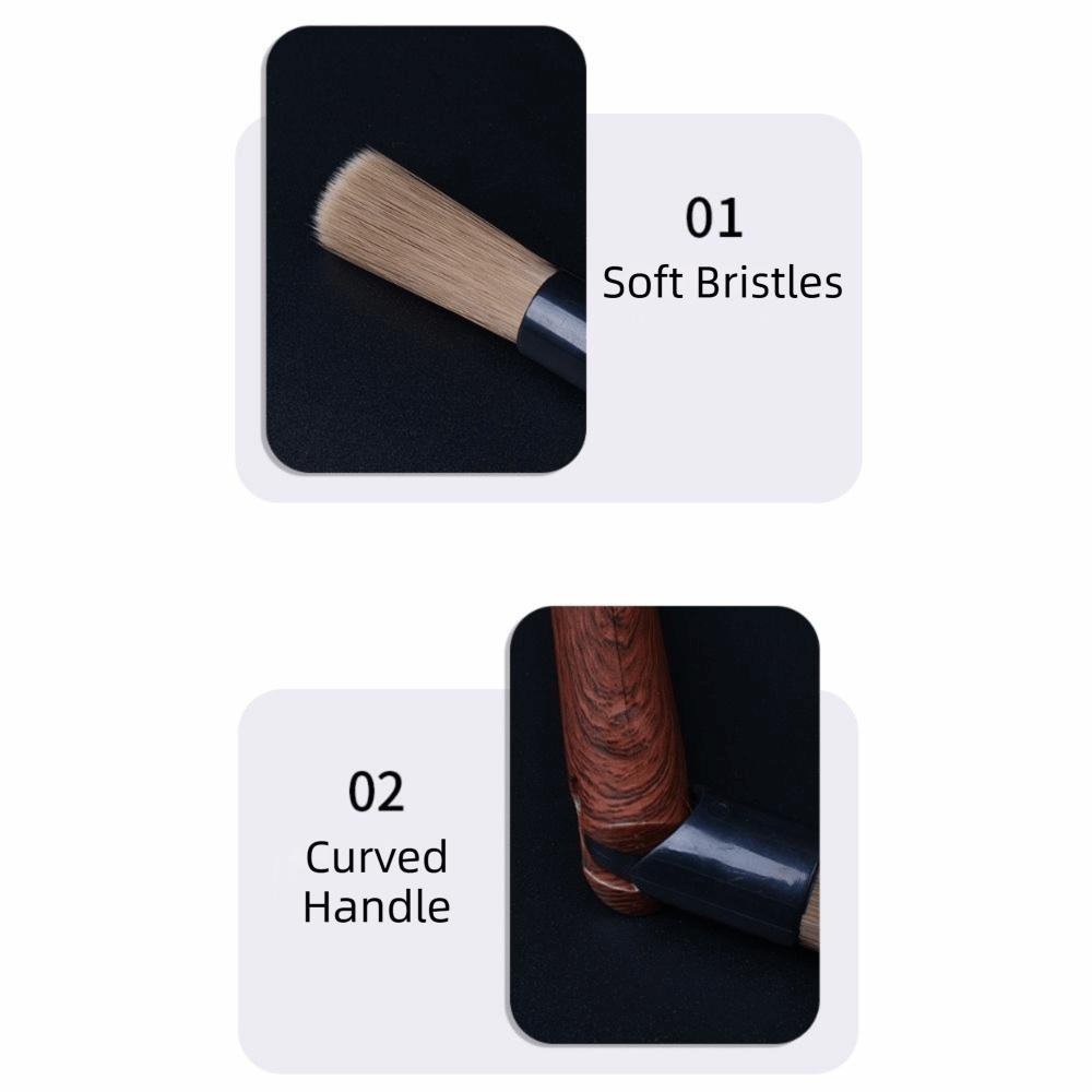 Flexible Coffee Cleaning Brush Wood-Grain Handle Coffee Grinder Cleaning Brush  Home Kitchen