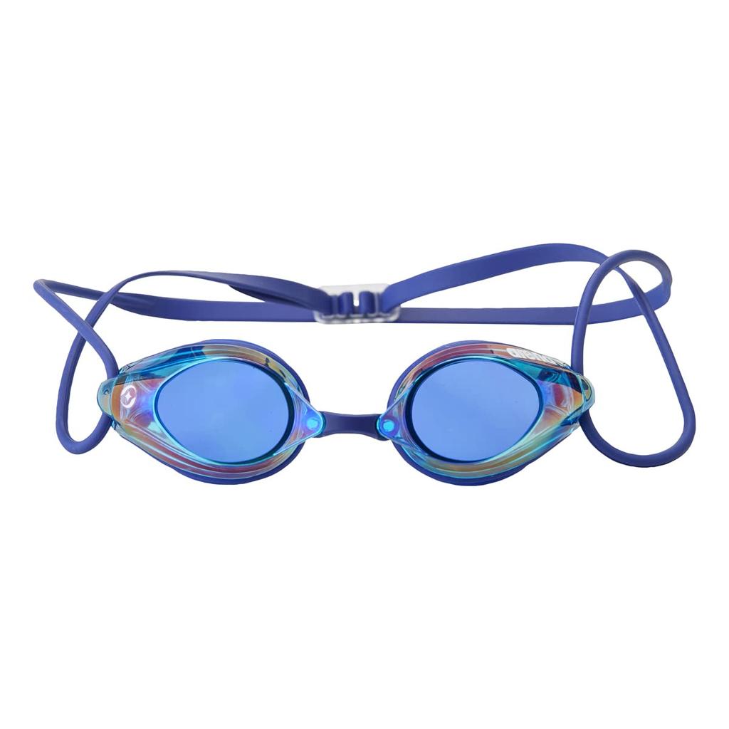 Arena FINA Approved Splash Racing Swimming Emerald and One Size Fits Mirrored AGL-510M Goggles, Unisex, Blue, Most, Lenses, Anti-Fog (Renon)