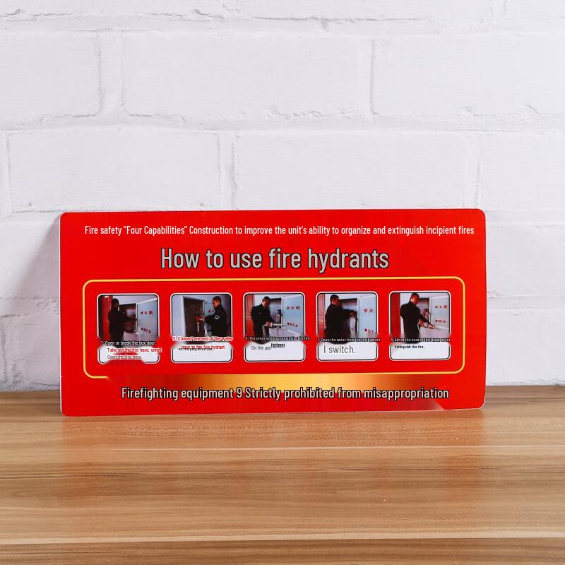 Brangdy Fire Extinguisher & Hydrant Instruction Sign