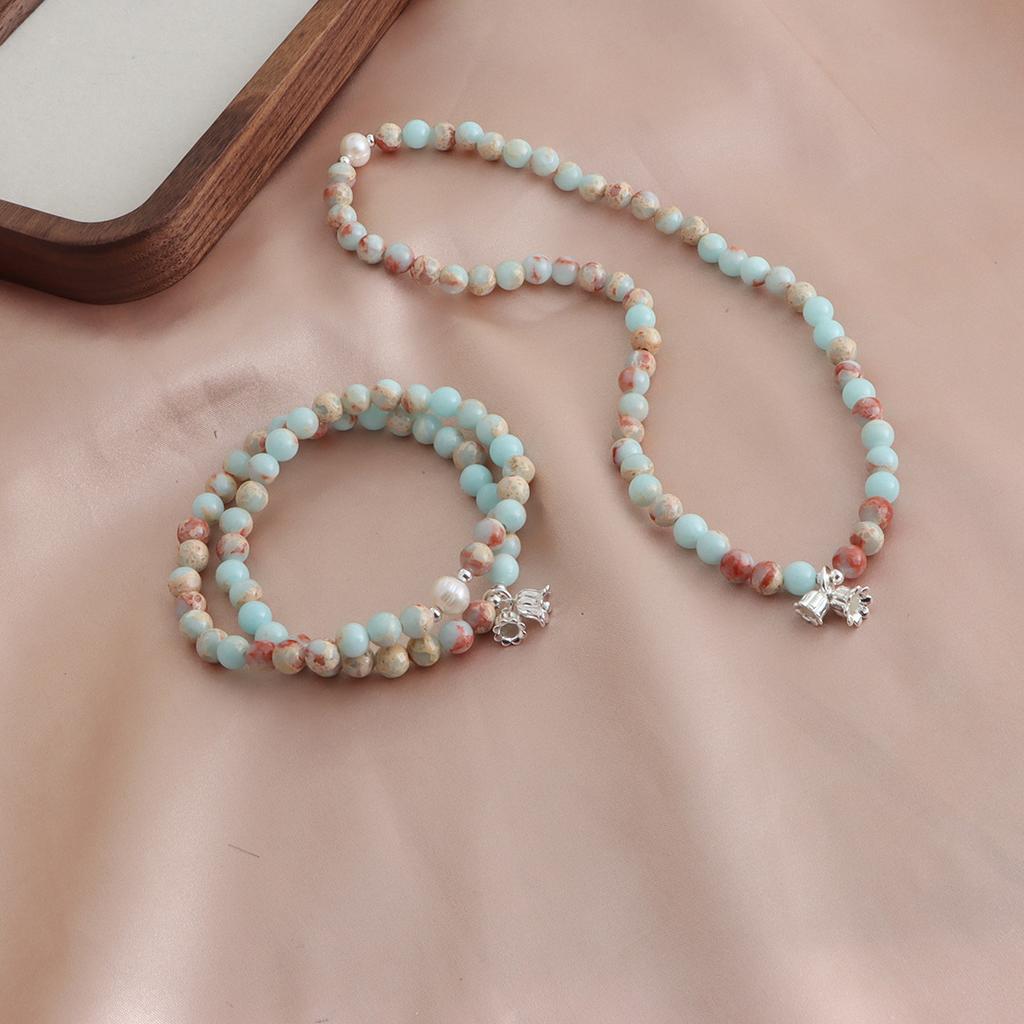 Bracelet Natural Shoushan Stone Tianshan Green Lotus Pod Safety Buckle Crystal Bracelet Double Layer Dopamine