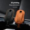 For Porsche Panamera Cayenne 971 911 9YA Macan Boxster Spyder Carrera Cayman 970 981 991 3 Buttons Suede Car Key Case Keychain
