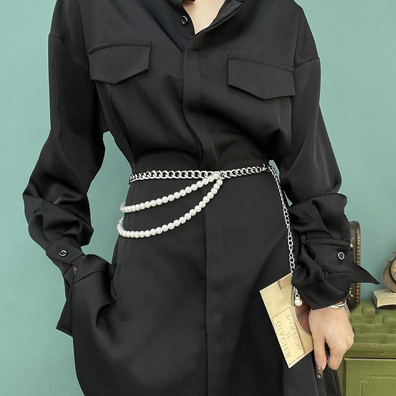 Elegant Silver Chain Waist Belt For Women Perfect For Dresses And Sweaters