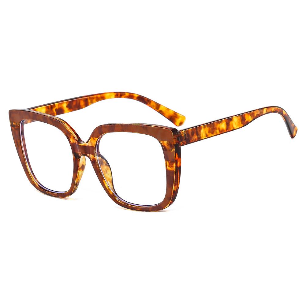 2023 Trendy Leopard Print Women's Large Frame Glasses - Fashionable and Simple Design