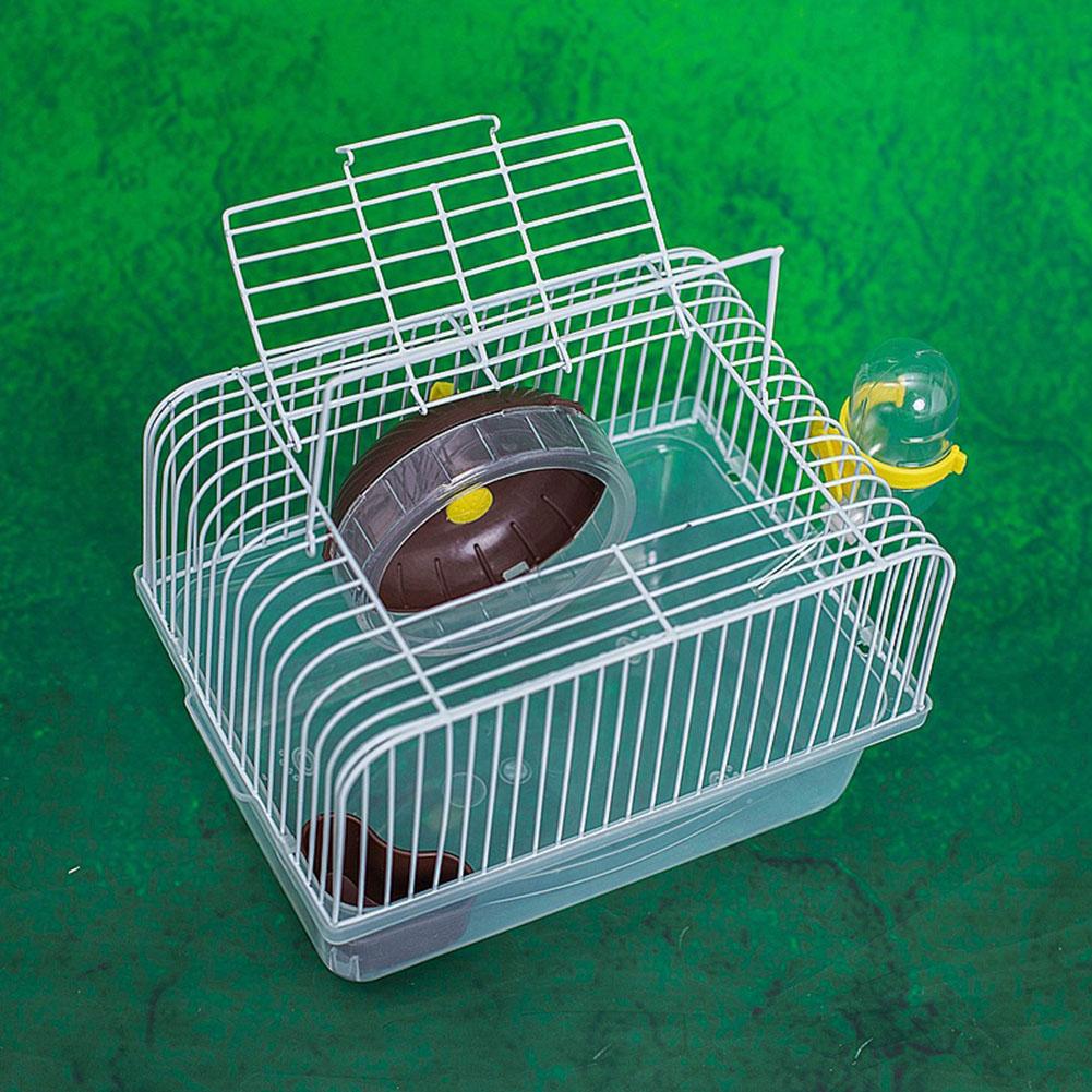 

Pet Hamster Cage Luxury House Portable Mice Home Habitat Decoration Brown L#1