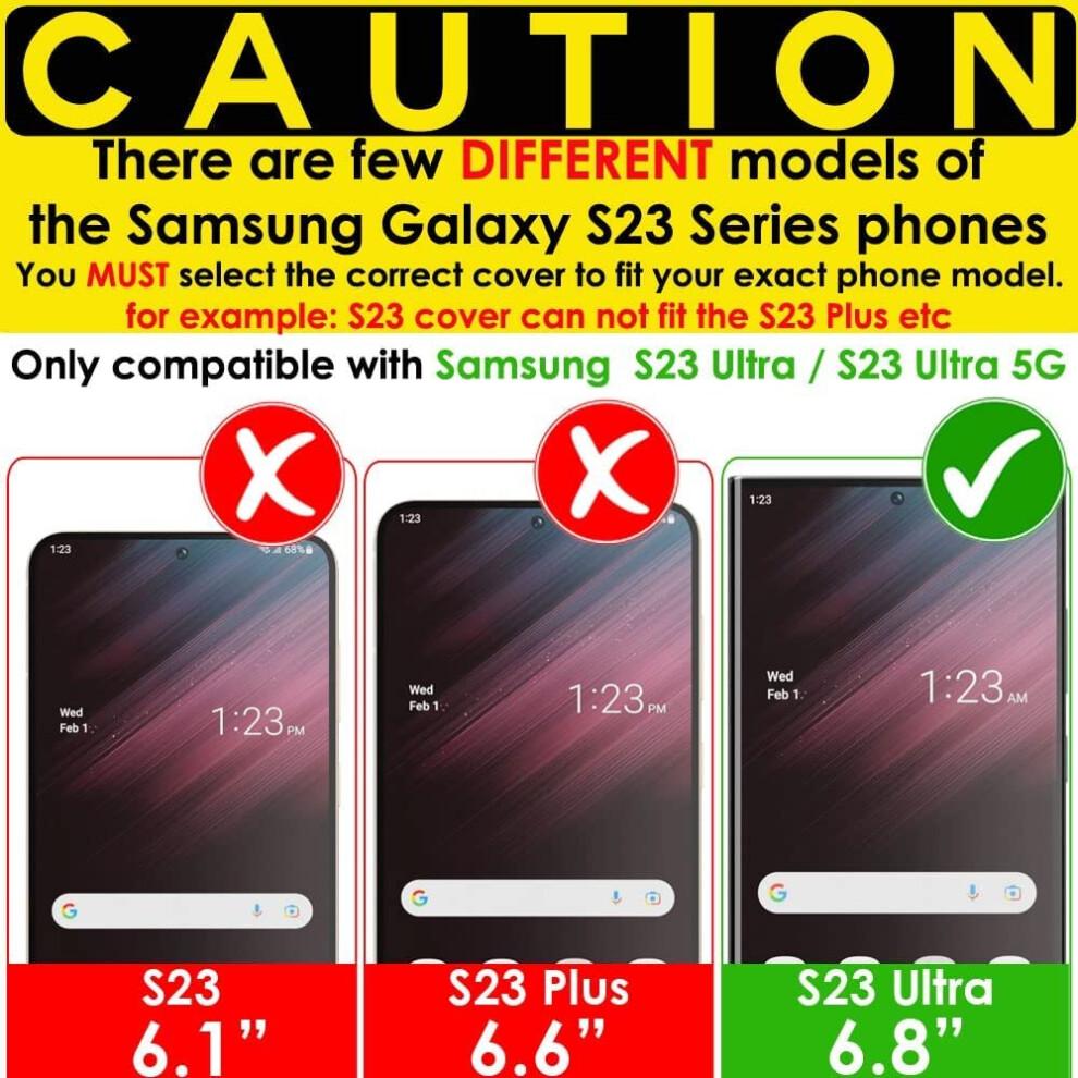 Samsung Galaxy S23 Ultra Fusion Armour Ring-Ständer Hülle - Robuster Schutz-Magnetischer Ständer, Kabelloses Laden