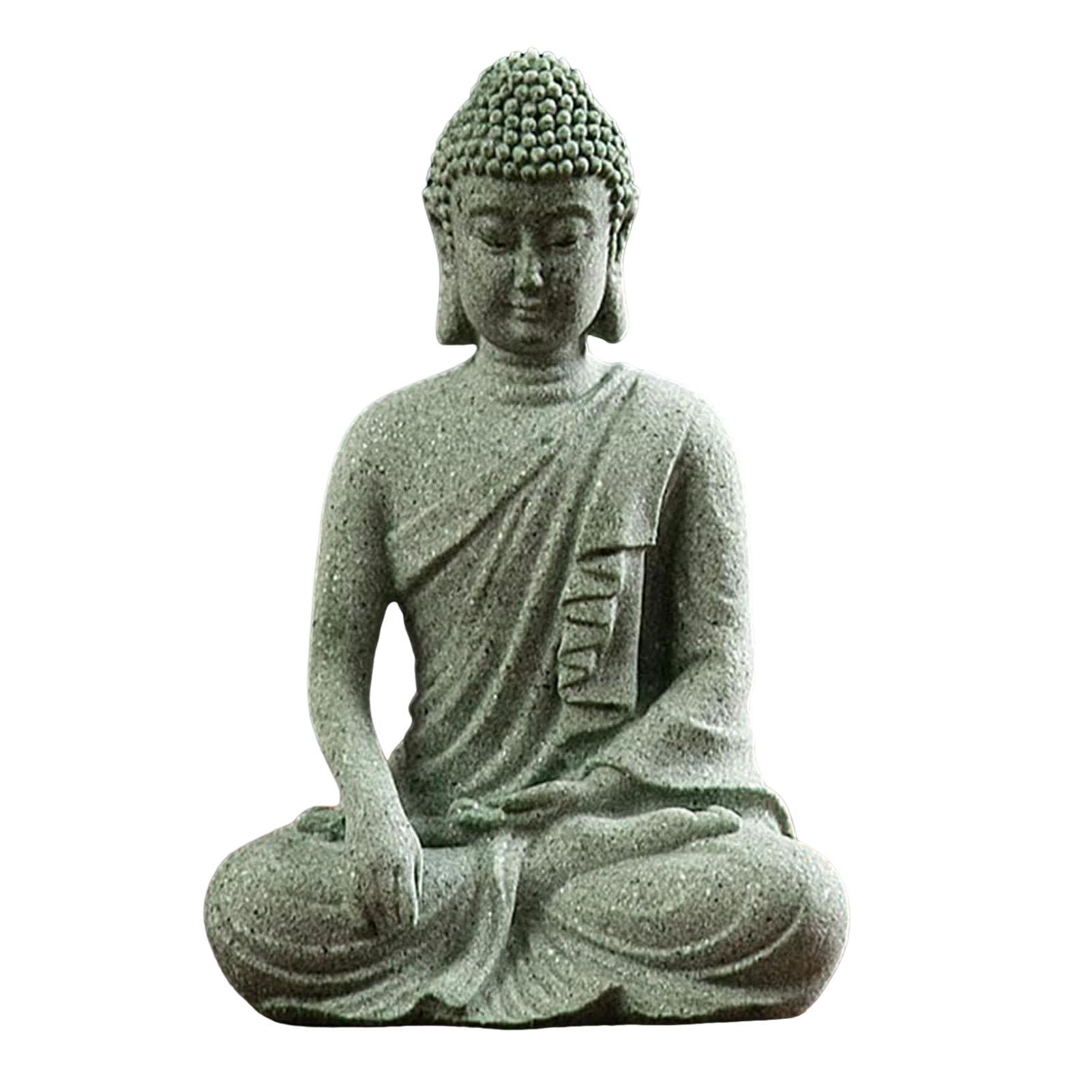 

Stone Buddha Statue Ornaments Creative Craft Tabletop Statue Gift for Housewarmin Small