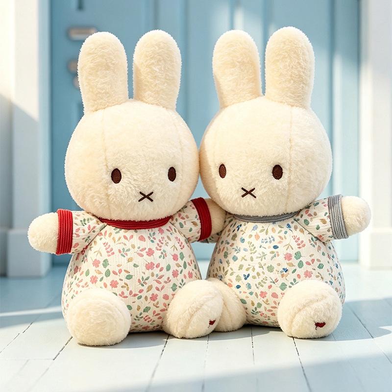 White Rabbit Doll Pajamas Miffy Rabbit Doll Cute Doll Birthday Gift Ornament Decoration
