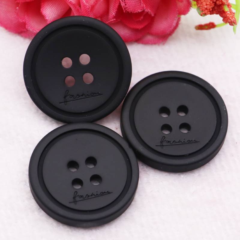 Button Coat Buttons Resin Black Suit Men'S And Women'S Trench Coat Buttons Pants Buttons Jacket Buttons Woolen Sweater Buttons Round
