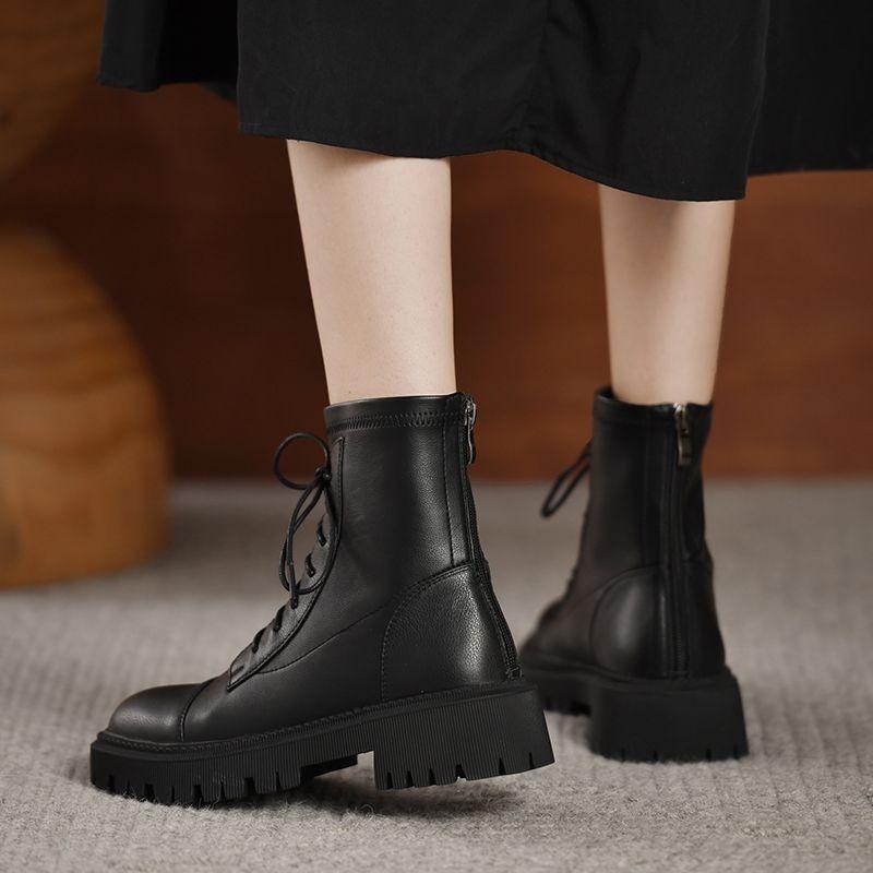 Martin Boots Damen neue Herbst- und Winter kleine dicksohlige Kurzstiefel innen höhenverstärkende Stiefel