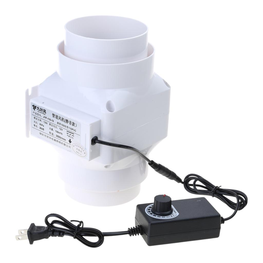 Ansaug-Rauchabsauger Gebläse 13W Kanalventilator Geschwindigkeitsregulierbar Luftabsauger Abluftventilation für Zuhause Badezimmer Küche