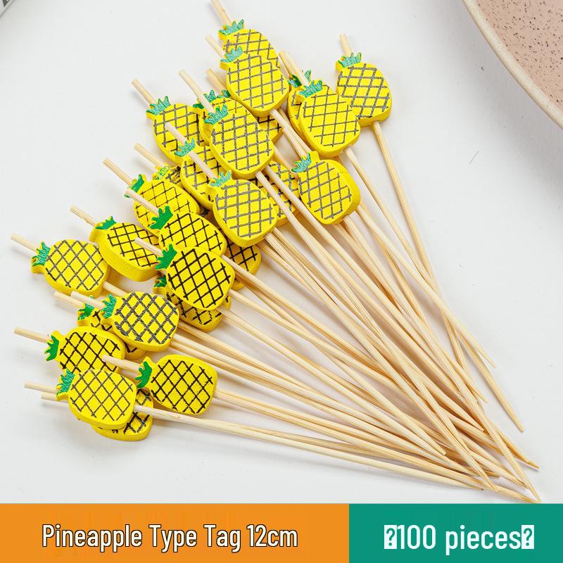 Colorful Bamboo Fruit Forks & Cocktail Skewers - Decorative & Disposable for Baking & Events
